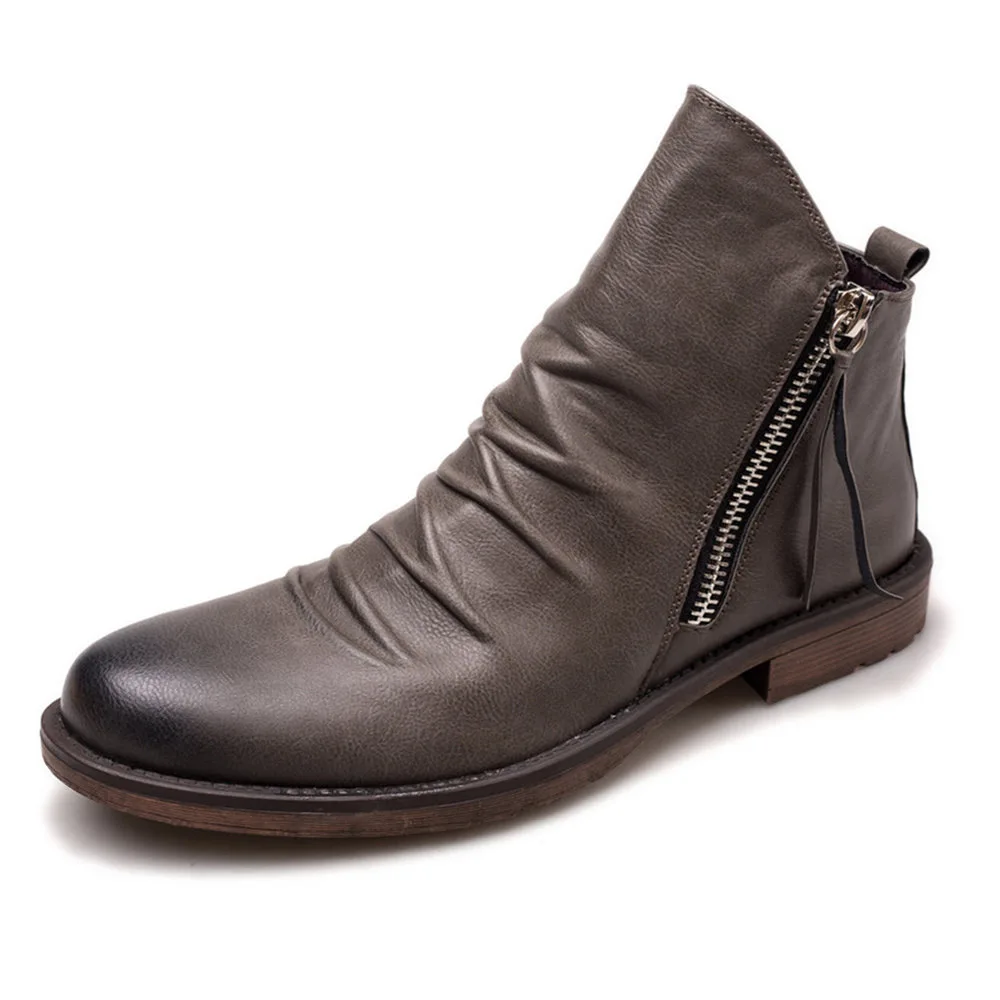 Antonio – Eleganti Stivali in Pelle Con Cerniera - Image 4