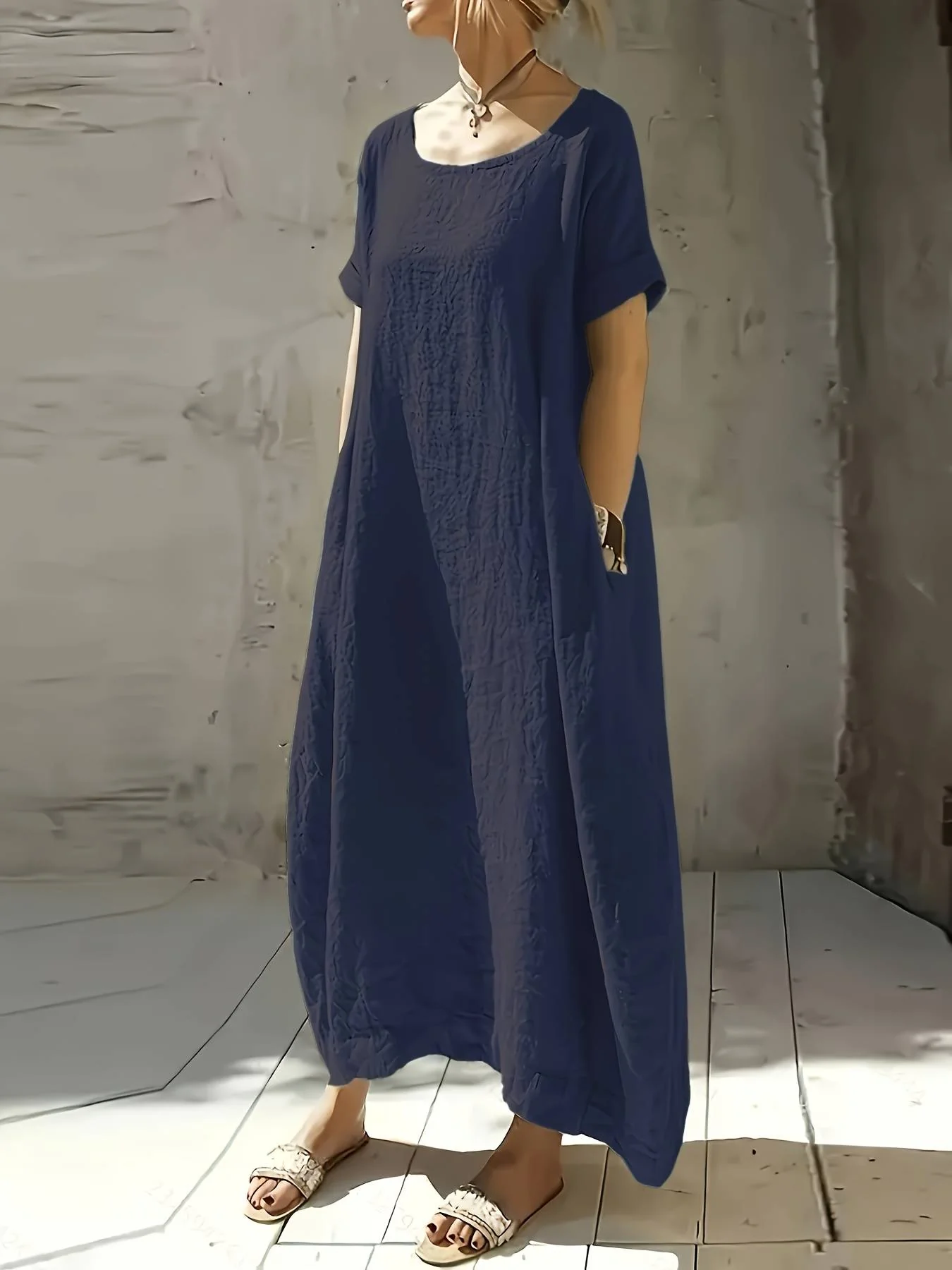 Anuradhi - Abito lungo Casual Con Maniche Ampie - Image 7