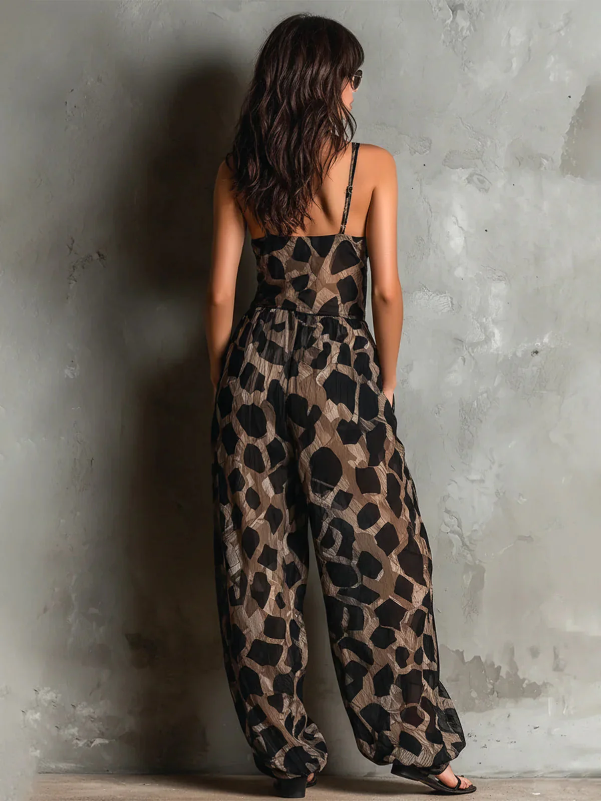 Apophia - Tuta Con Stampa Animalier E Scollo All’americana - Image 3