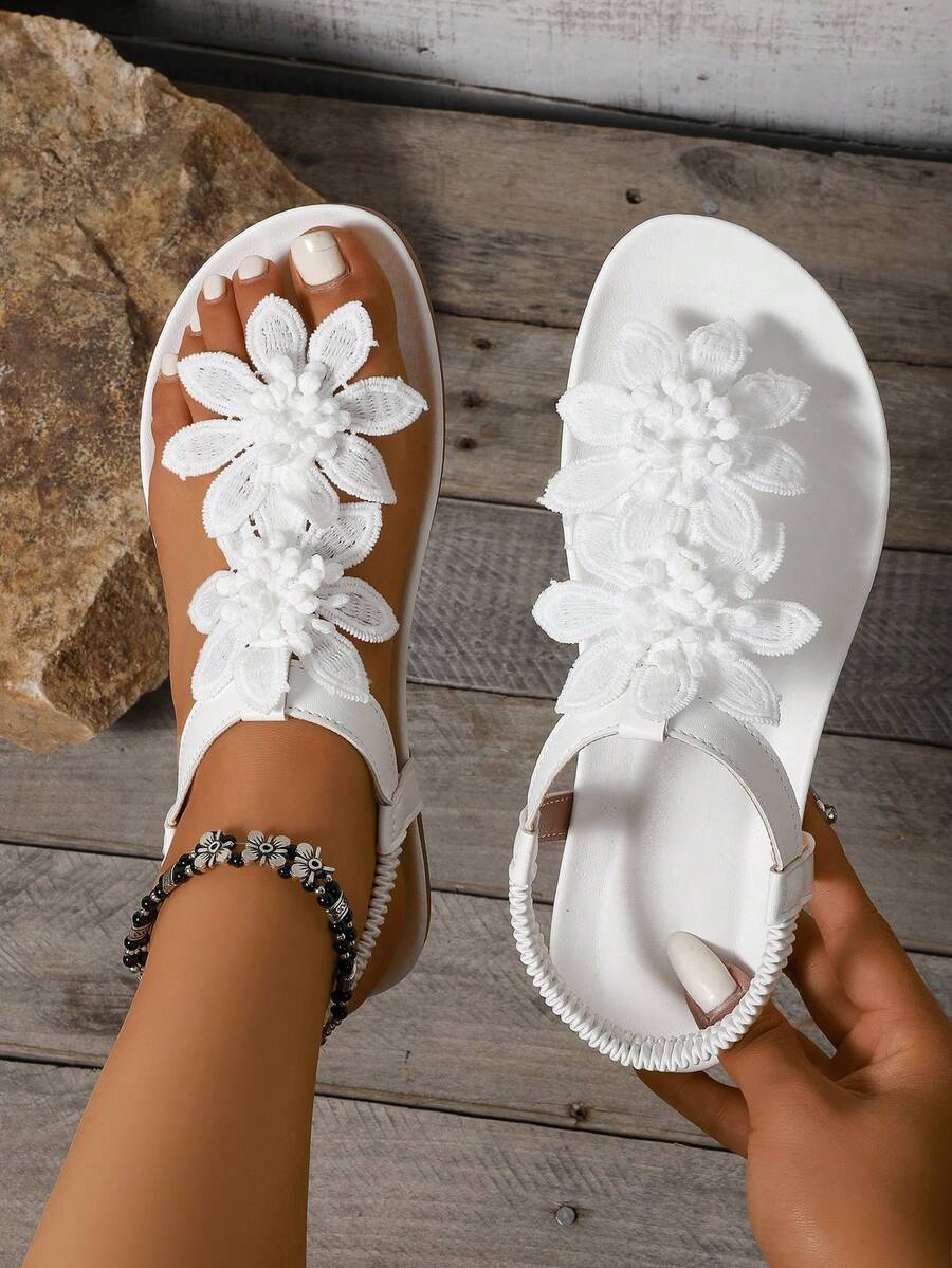 Arabela - Sandali Ortopedici Con Fiori Applicati - Image 11