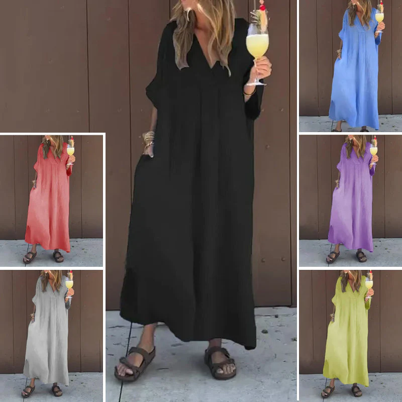 Arantxa - Maxi Abito Elegante Con Scollo A V - Image 7