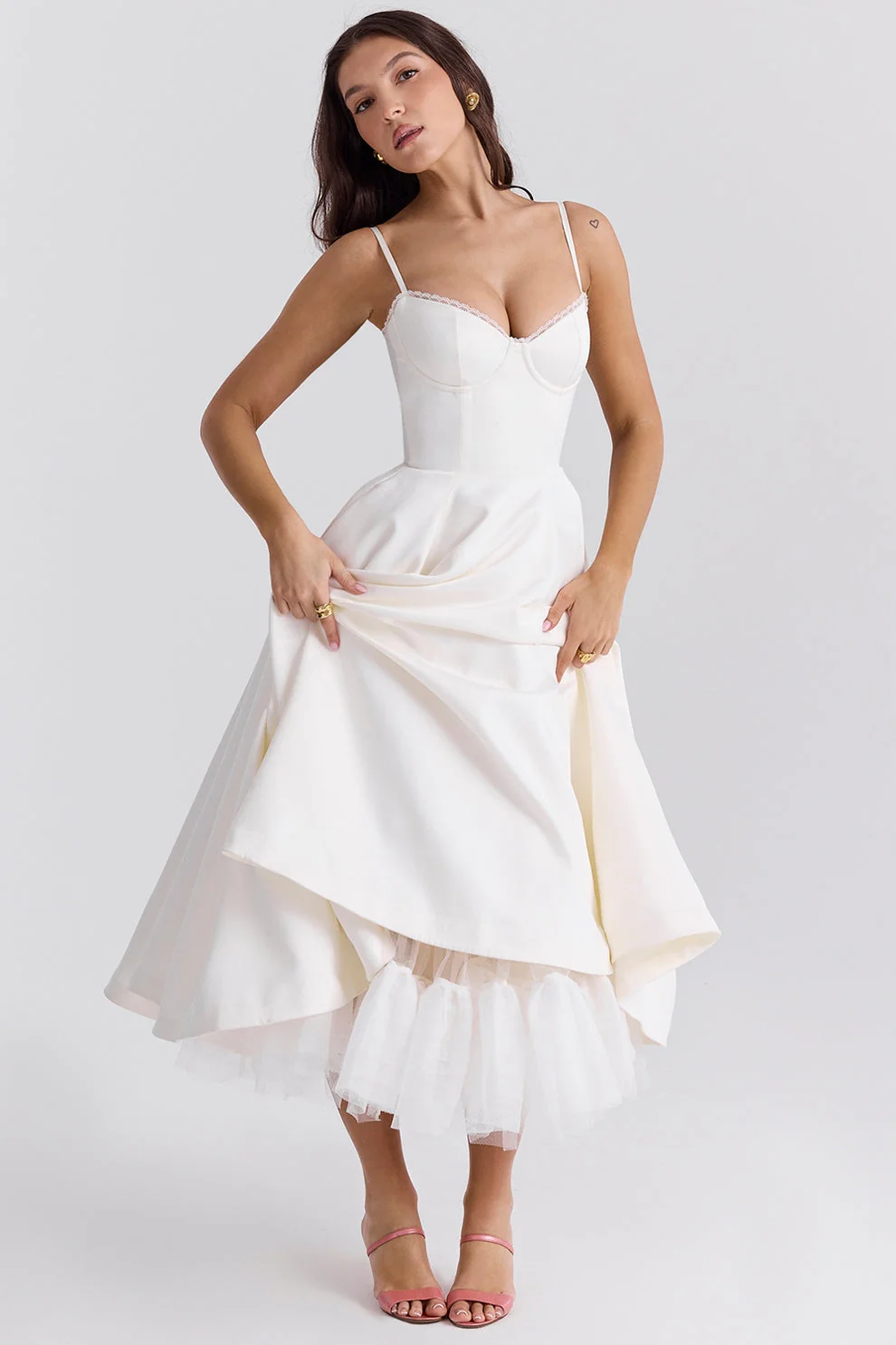 Arestina - Abito Midi In Tulle Alla Moda - Image 17