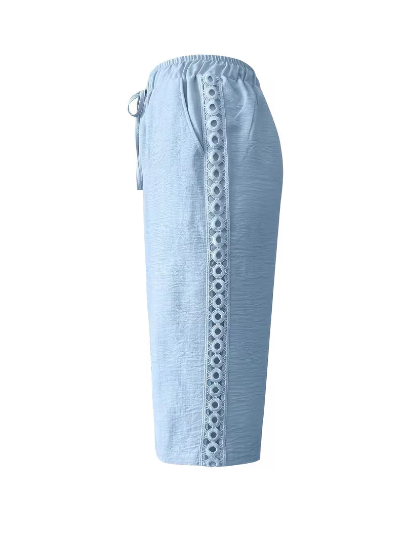 Arnisa - Comodi Pantaloni Estivi Con Tasche Laterali in Pizzo - Image 8