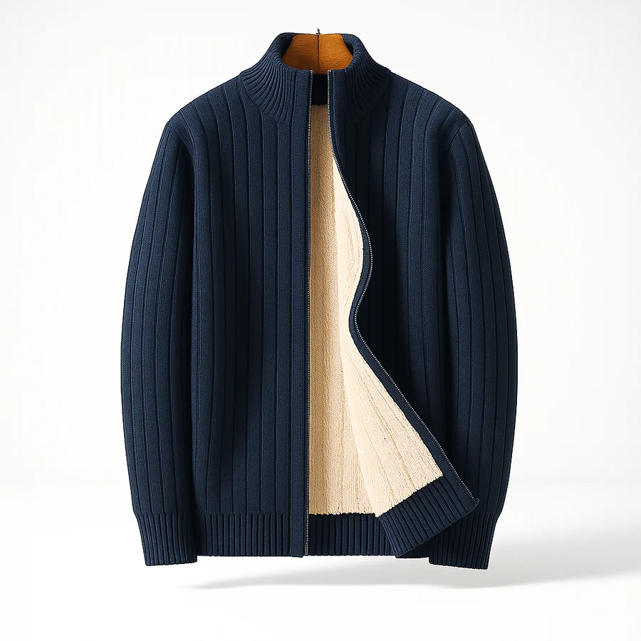 Artan - Cardigan In Cashmere Lavorato a Maglia Con Cerniera - Image 3
