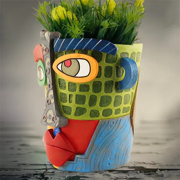 ArteVase - Vaso Da Fiori a Forma Di Viso, Fatto a Mano, Di Bellezza Astratta - Image 3