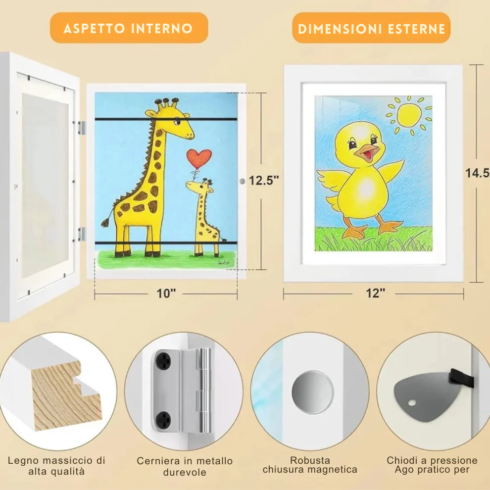 ArtKid - Cornice Magnetica Per Esposizione D'arte Per Bambini - Image 4