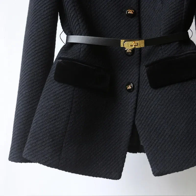 Aruna - Giacca Sartoriale Di Alta Gamma Con Cintura - Image 7