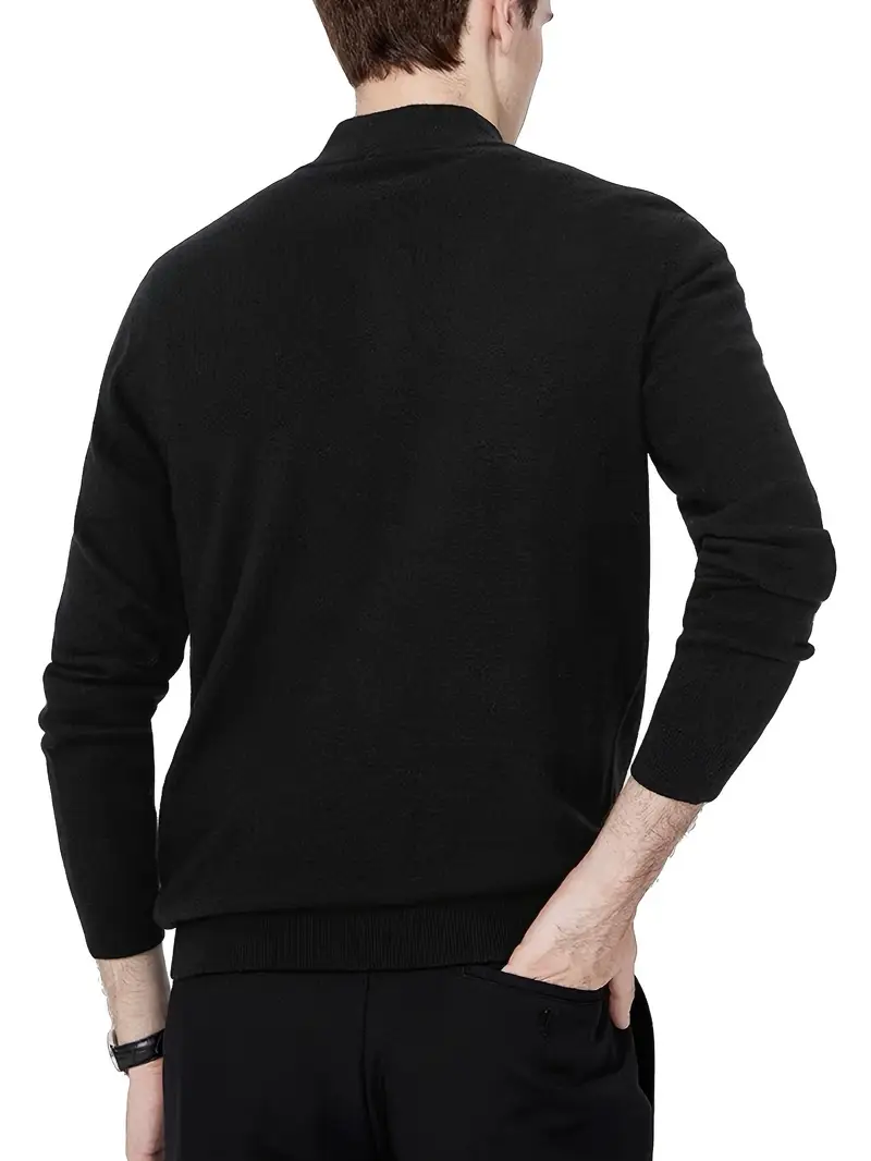 Aryan - Maglione Casual Lavorato A Maglia Con Zip - Image 5