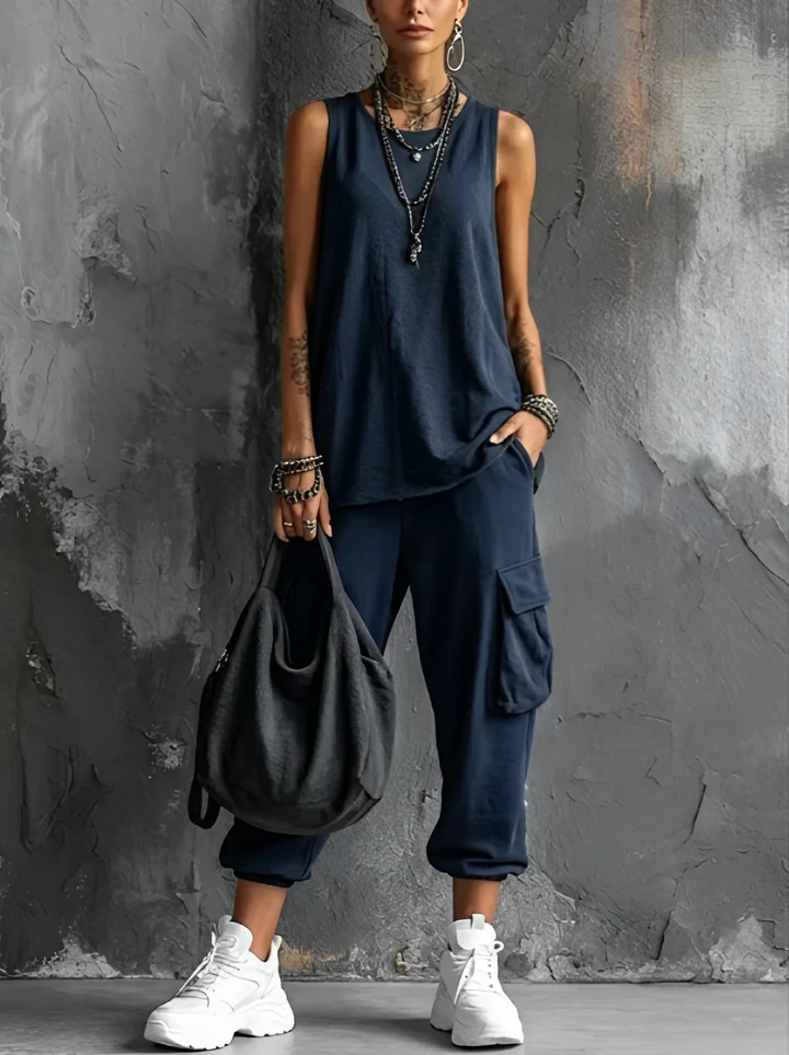 Ashlea - Set Da Casa Senza Maniche in Stile Cargo - Image 7
