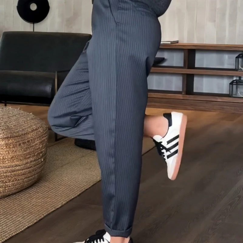 Asuman - Pantaloni Casual Dritti a Vita Alta - Image 5