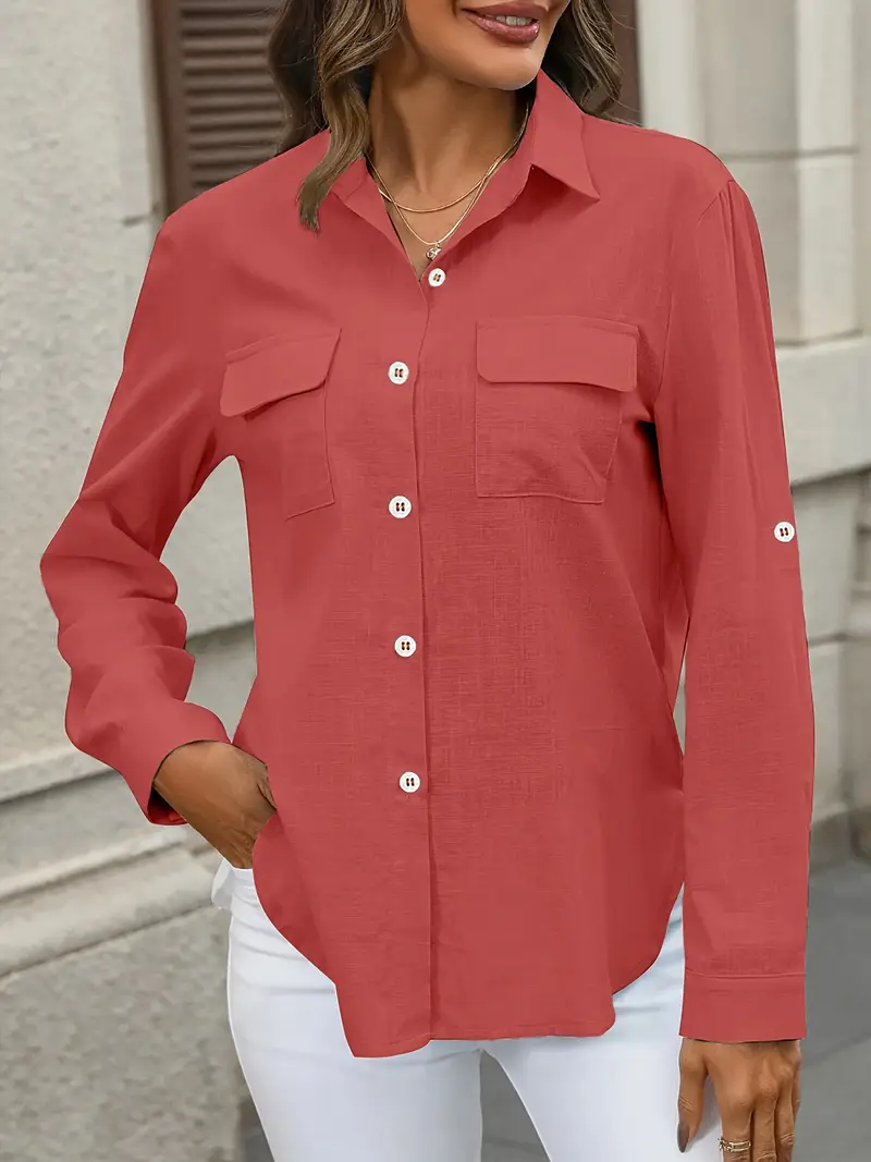 Athena - Camicia In Cotone Con Tasche Frontali - Image 24
