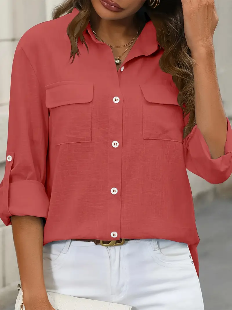 Athena - Camicia In Cotone Con Tasche Frontali - Image 25