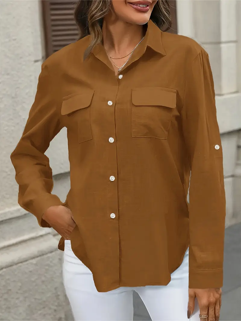 Athena - Camicia In Cotone Con Tasche Frontali - Image 32