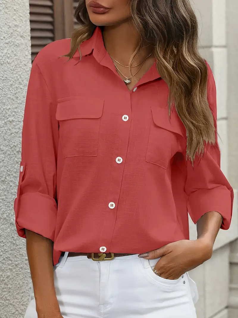 Athena - Camicia In Cotone Con Tasche Frontali - Image 4
