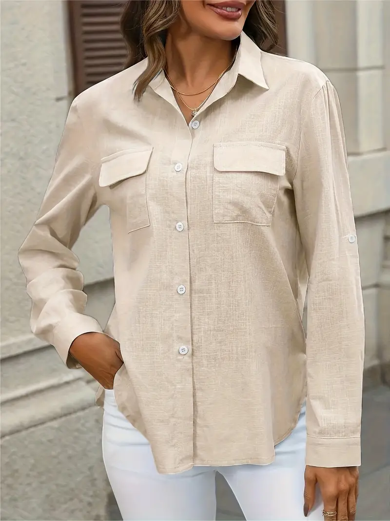 Athena - Camicia In Cotone Con Tasche Frontali - Image 41