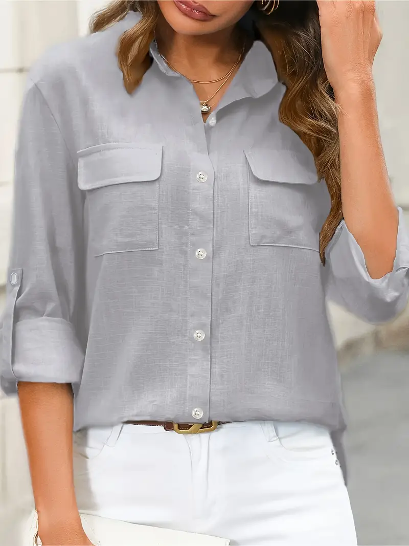 Athena - Camicia In Cotone Con Tasche Frontali - Image 44