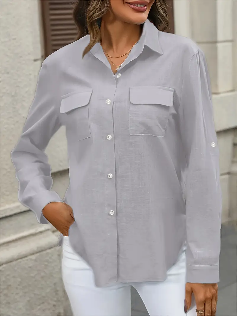 Athena - Camicia In Cotone Con Tasche Frontali - Image 45