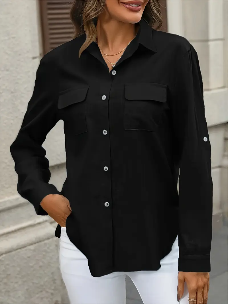 Athena - Camicia In Cotone Con Tasche Frontali - Image 52