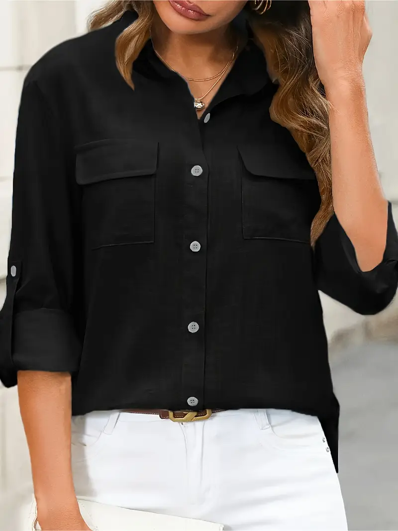 Athena - Camicia In Cotone Con Tasche Frontali - Image 53