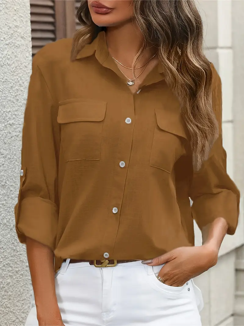 Athena - Camicia In Cotone Con Tasche Frontali - Image 6