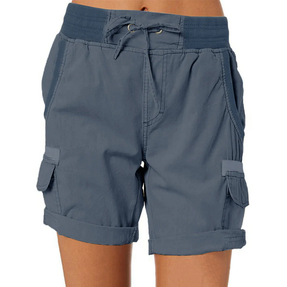 Audria - Pantaloncini Cargo a Vita Alta Con Coulisse e Tasche Cargo - Image 3