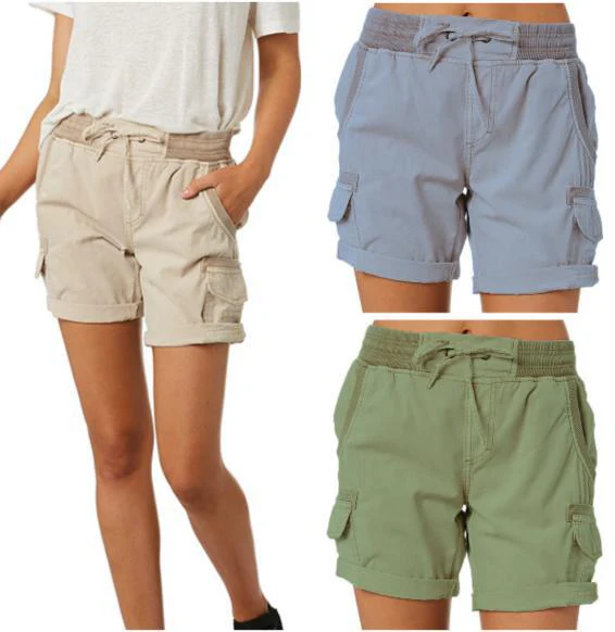Audria - Pantaloncini Cargo a Vita Alta Con Coulisse e Tasche Cargo - Image 9