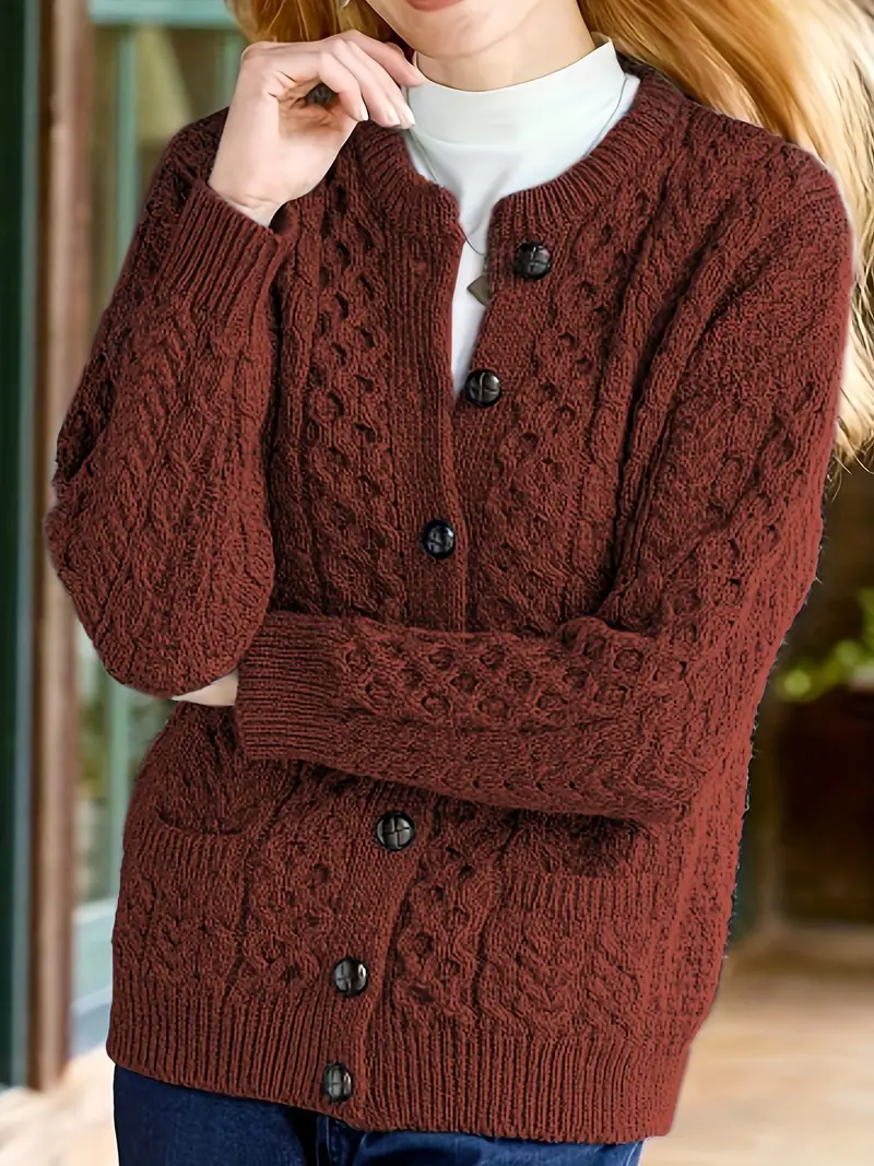 Avery - Cardigan Con Bottoni E Lavorazione A Trecce - Image 5