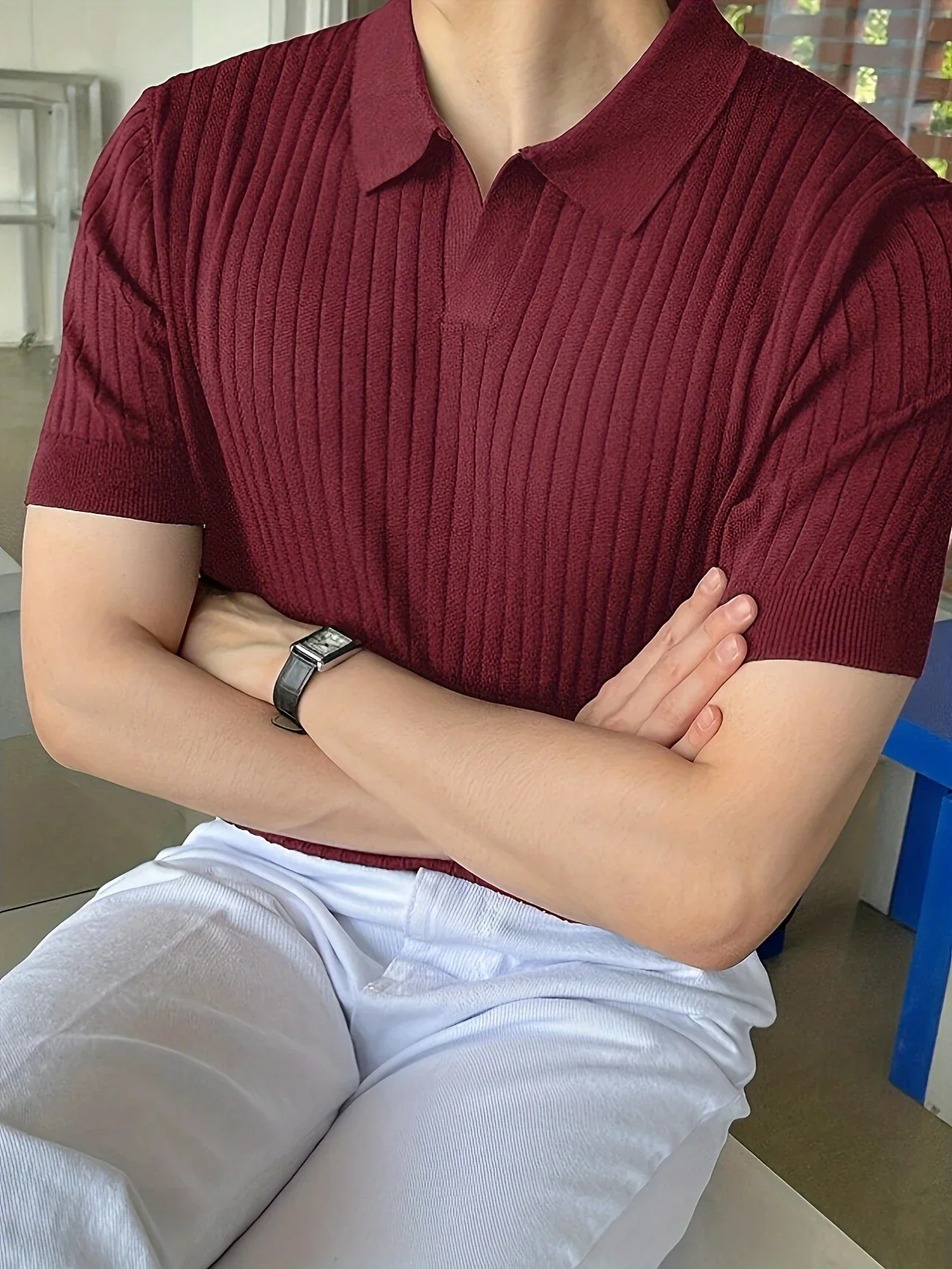 Avgustin - Polo Casual A Mniche Corte - Image 13