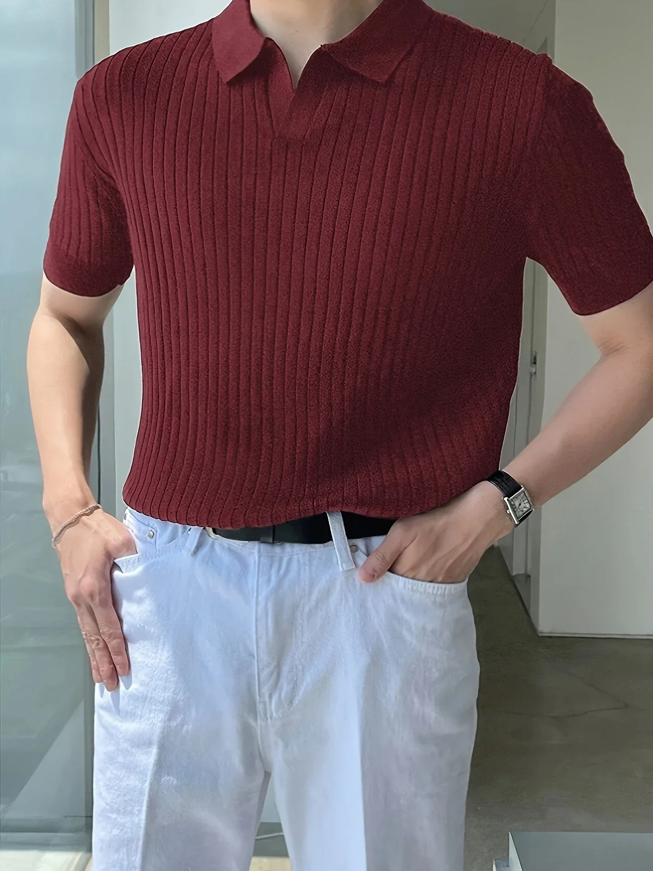 Avgustin - Polo Casual A Mniche Corte - Image 4