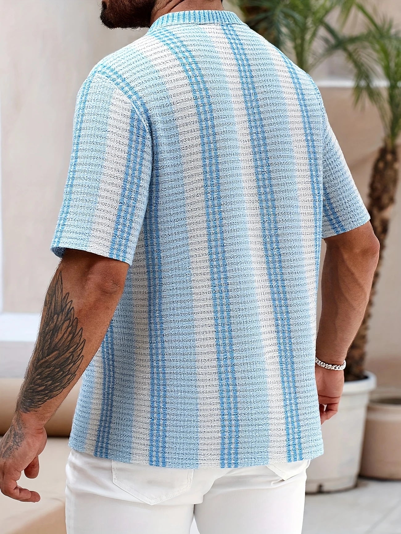 Avram - Camicia casuale a Righe Con Bottoni - Image 8