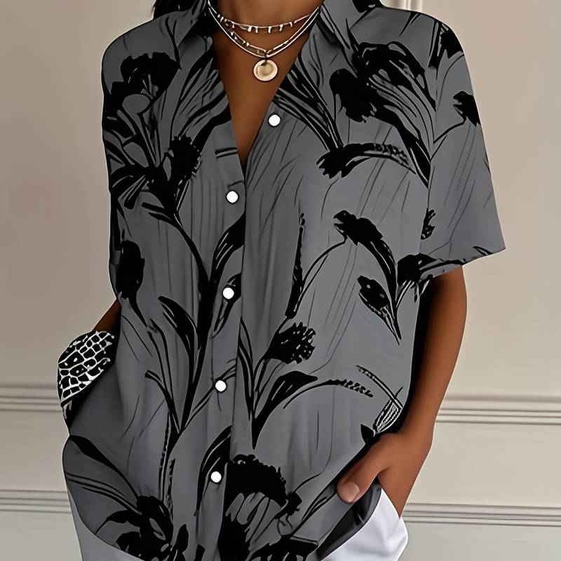 Ayalit - Camicia Stampata Alla Moda a Maniche Corte - Image 5