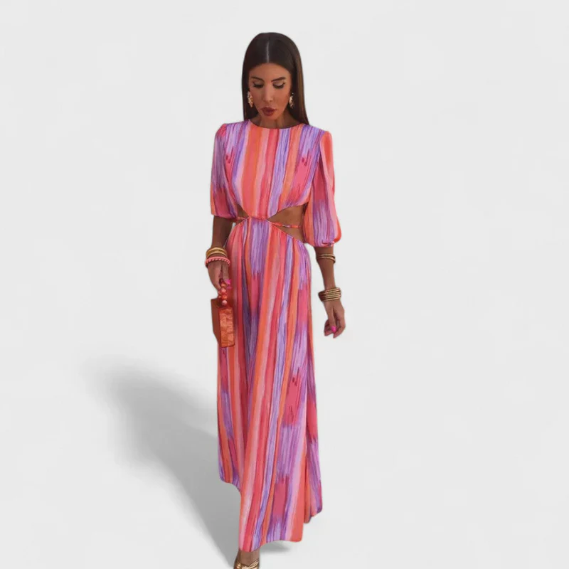 Azevedo - Elegante Abito Lungo Con Tagli - Image 2