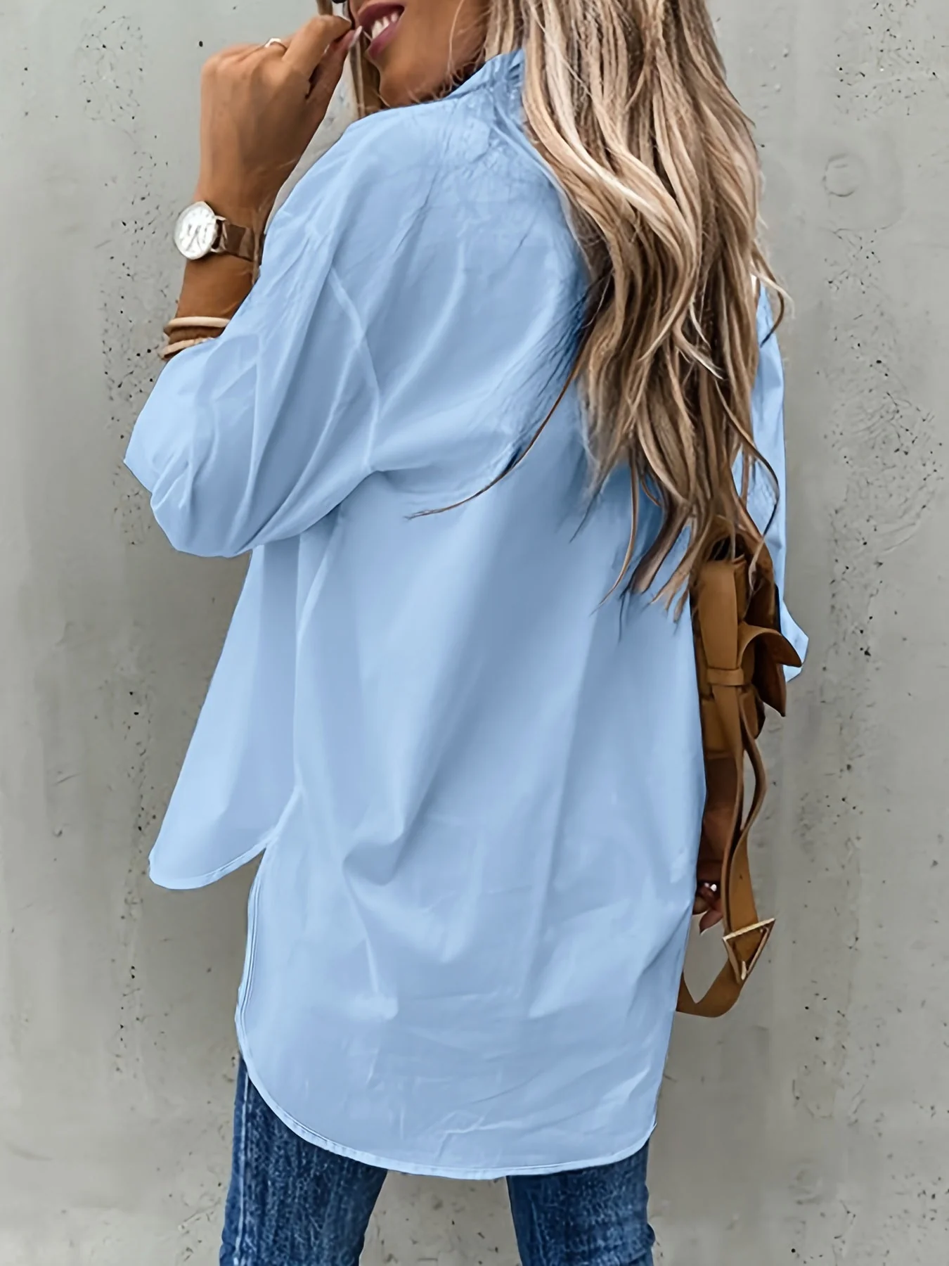 Aziza - Camicia Classica a Maniche Lunghe Con Bottoni - Image 6