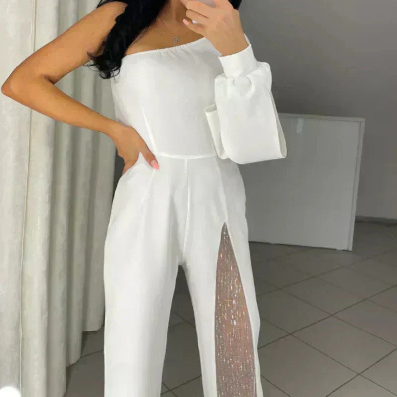 Azlina - Tuta Corta Con Una Spalla Scoperta e Svasata - Image 7