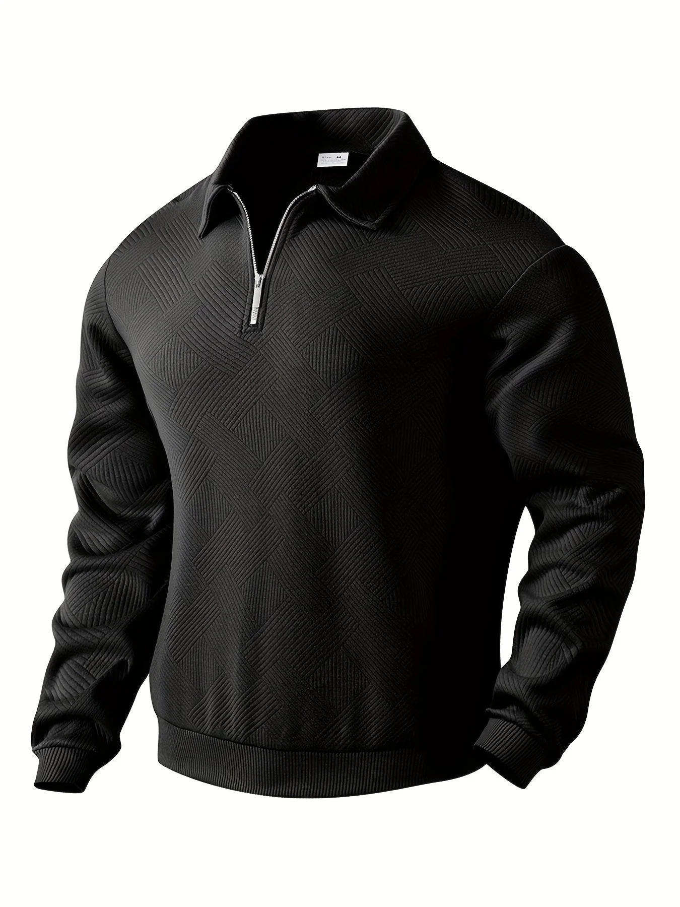 Baldrick - Felpa vintage con Zip e Disegno Geometrico - Image 2