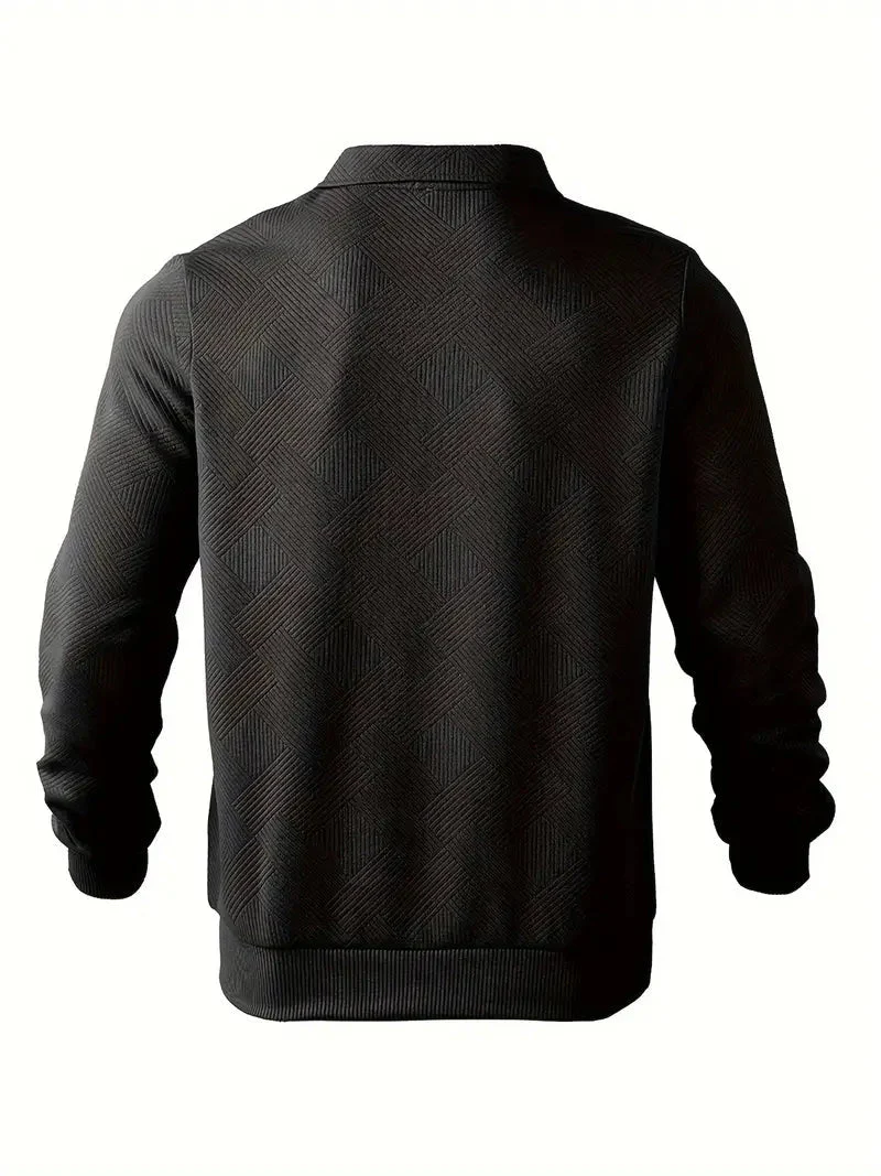 Baldrick - Felpa vintage con Zip e Disegno Geometrico - Image 7