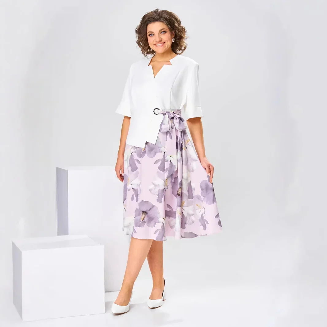 Barnes - Abito midi con Stampa Floreale e Giacca