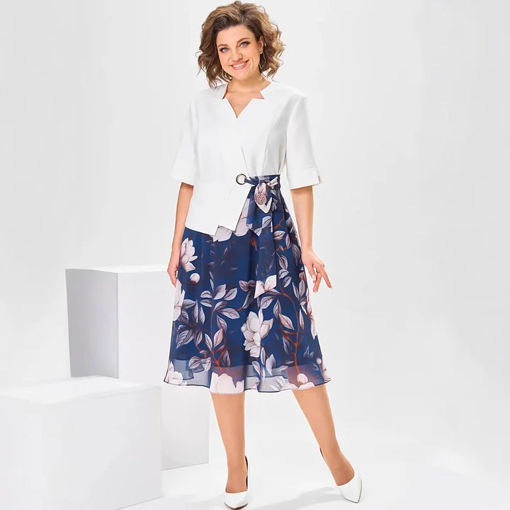 Barnes - Abito midi con Stampa Floreale e Giacca - Image 2