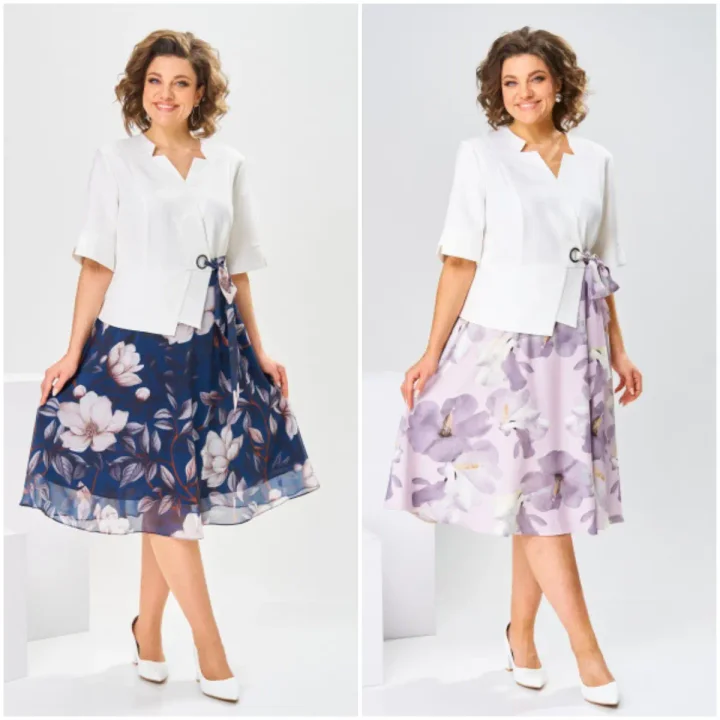 Barnes - Abito midi con Stampa Floreale e Giacca - Image 3