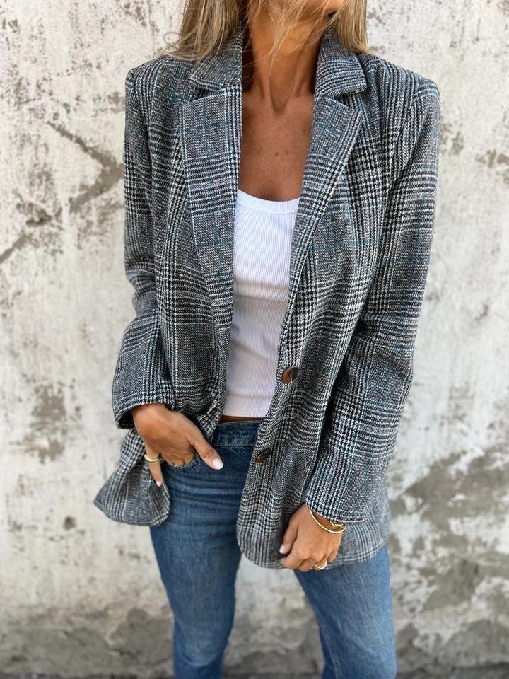 Basia - Elegante Blazer Invernale a Quadri - Image 3