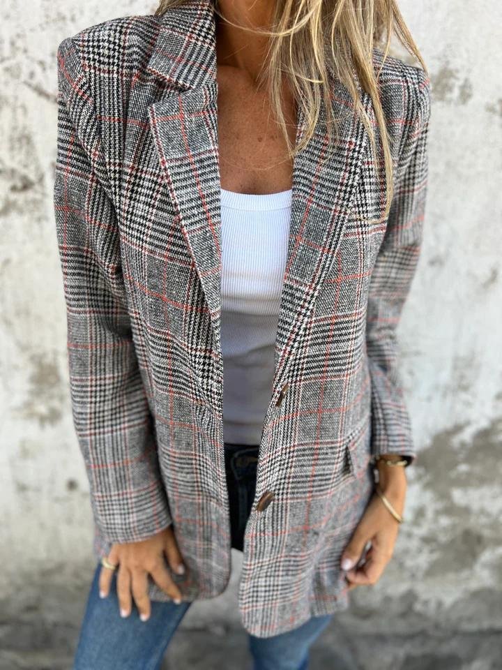Basia - Elegante Blazer Invernale a Quadri - Image 4