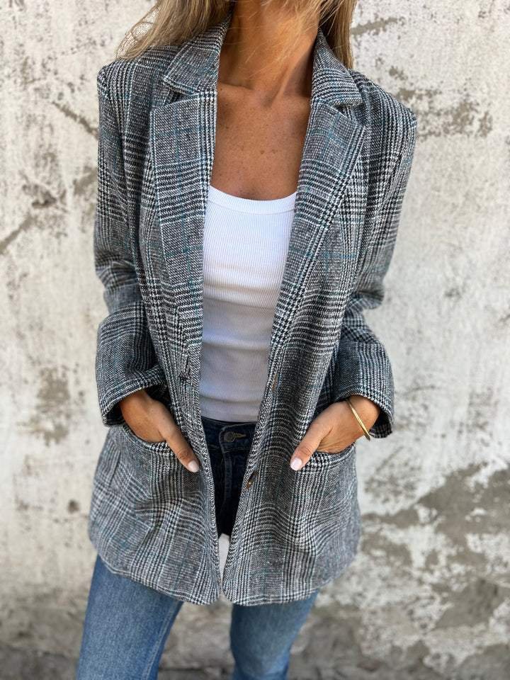 Basia - Elegante Blazer Invernale a Quadri - Image 5