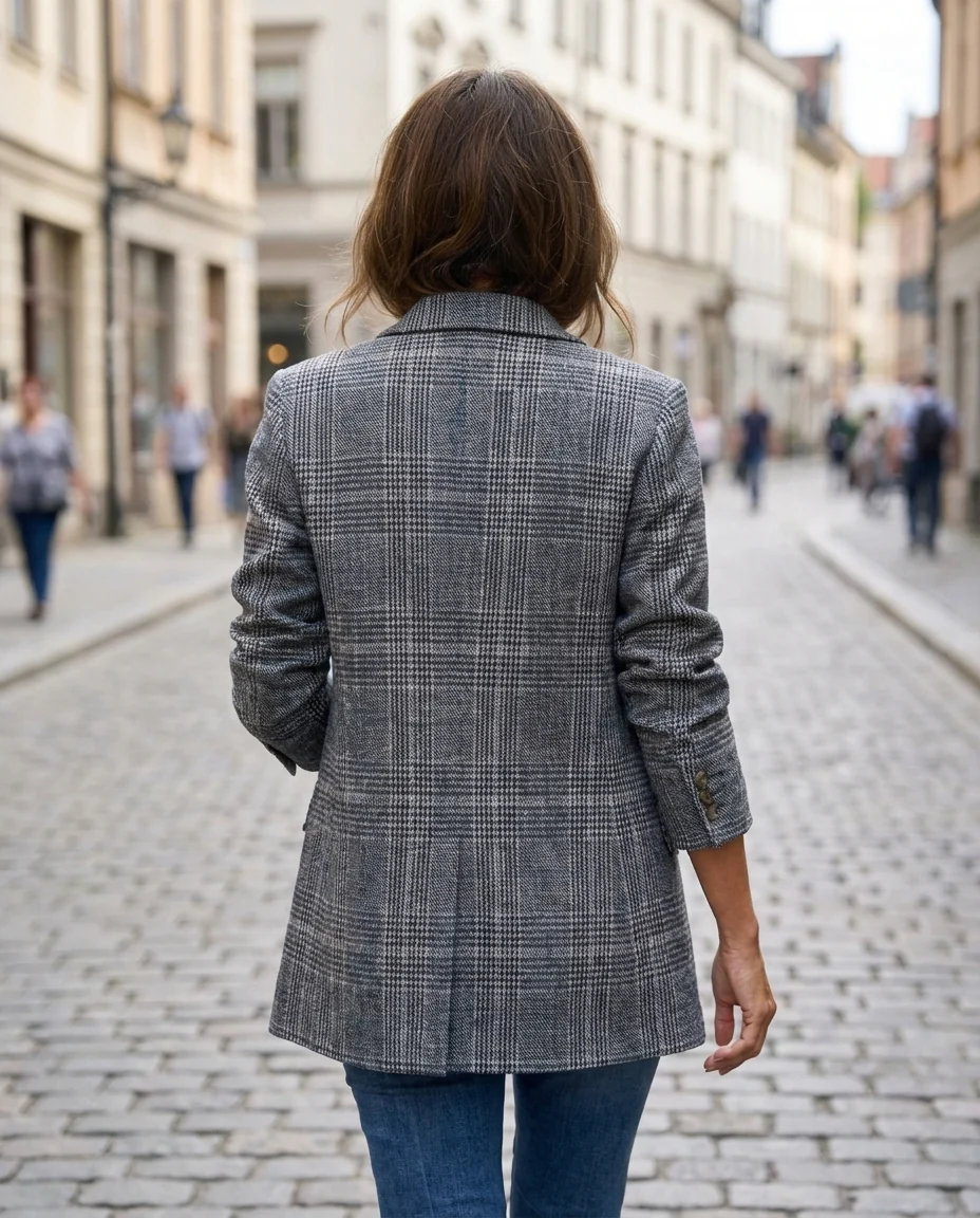 Basia - Elegante Blazer Invernale a Quadri - Image 8