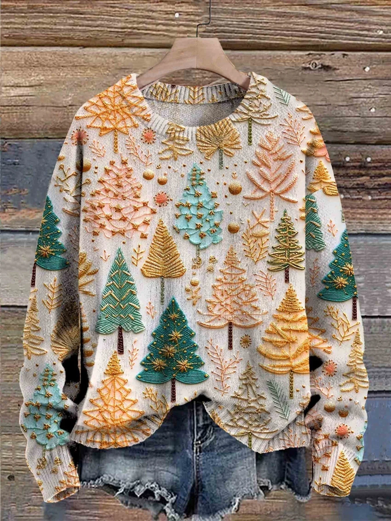 Beena – Maglione Lavorato a Maglia Con Scollo Rotondo - Image 3