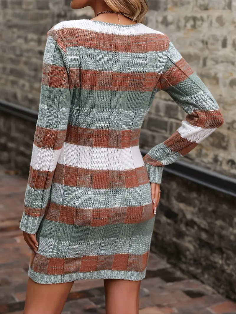 Begum - Abito Casual a Maniche Lunghe Con Maglione Lavorata - Image 11