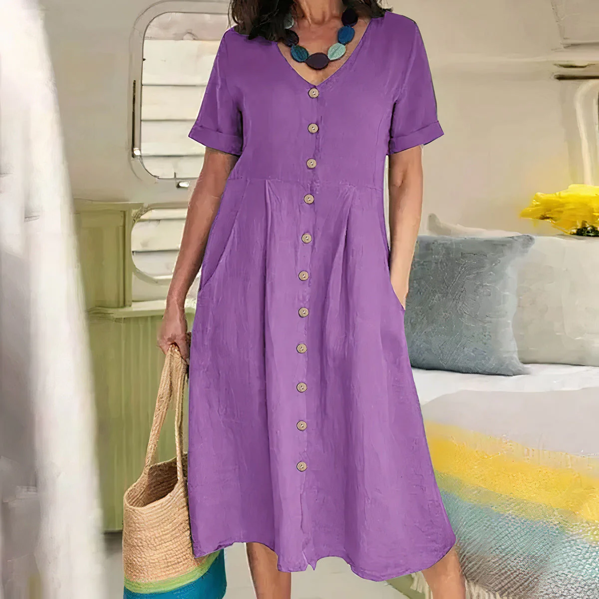 Bella - Maxi Abito Con Scollo a V - Image 12