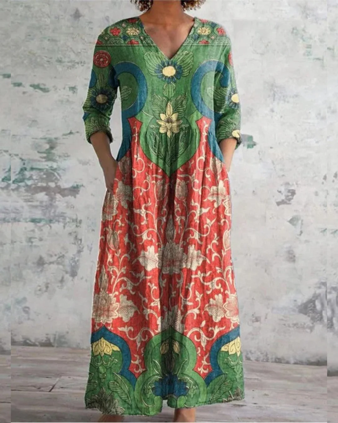 Bernadine - Abito Lungo Vintage a Fiori - Image 2