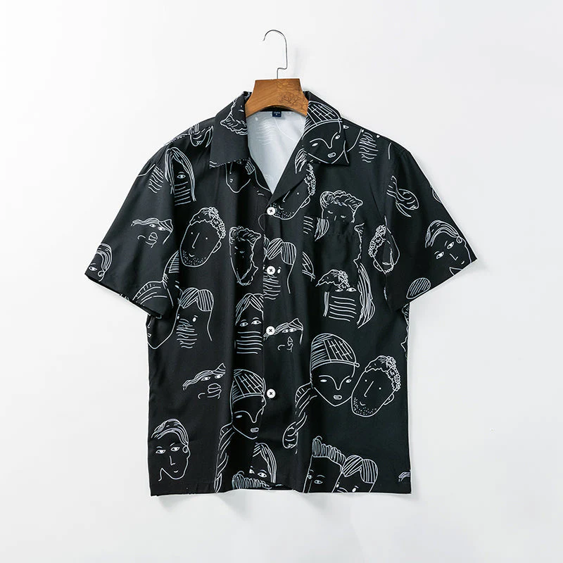Bertrend - Camicia Stampata a Maniche Corte