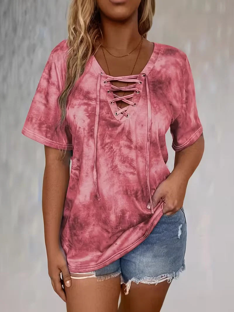 Beryl - T-Camicia a Maniche Corte con Stampa e Coulisse - Image 4