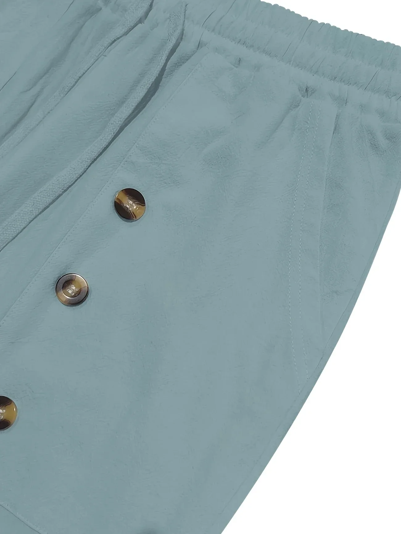 Beslan - Elegante Pantalone A Gamba Dritta Con Bottoni Dorati - Image 18
